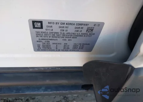 2022 Buick Encore Gx Fwd Select из США, поврежденный, VIN KL4MMDS23NB094375